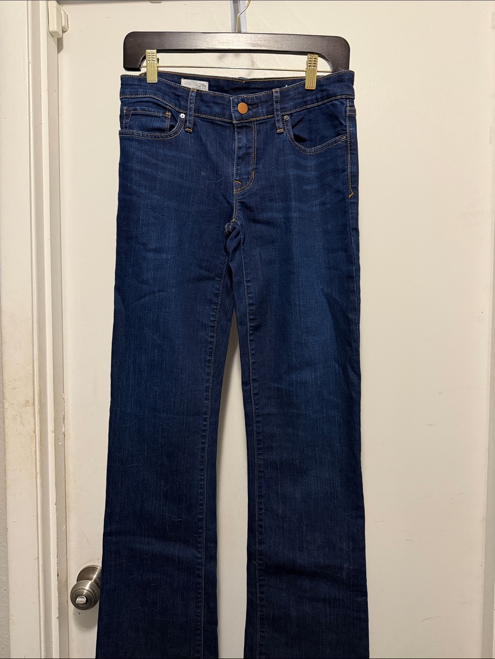 Women's Dark Indigo Bootcut Jeans - Clean Classic Style
